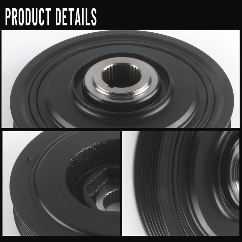 HLBTK 13810-RCA-A01 594-267 موازن توافقي لبكرة عمود الكرنك تناسب أكورا MDX TL RL / هوندا أوديسي بايلوت ريدجلاين 2005 2006 2007 2008 2009 2010 - Image 5